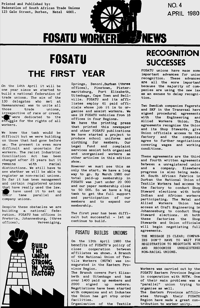 Fosatu Worker News Number 4 April 1980