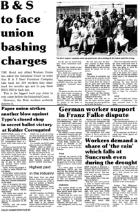 B amp; S to face union bashing charges