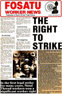 Fosatu Worker News Number 23 August 1983