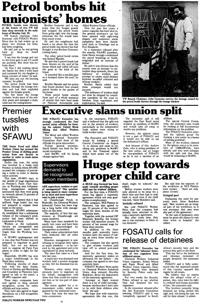Premier tussles with SFAWU