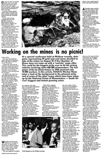 Working on the mines is no picnic!