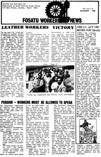 Fosatu Worker News 8th edition December 1980