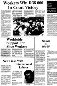 Worldwide support for shoe workers