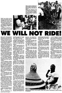We will not ride!