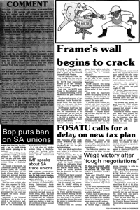 FOSATU calls for a delay on new tax plan