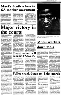 Mavi`s death a loss to SA worker movement