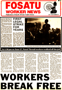 Fosatu Worker News Number 22 July 1983