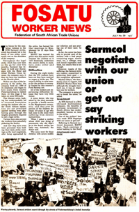 Fosatu Workers News July 1985 Number 39