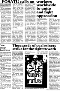 Thousands of coal miners strike for the right to work