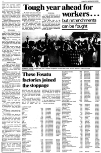 These Fosatu factories joined the stoppage
