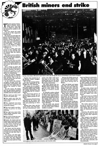 British miners end strike