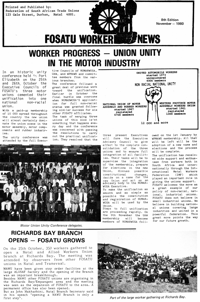 Fosatu Worker News November 1980