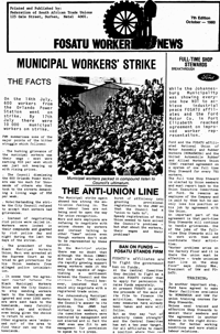 Fosatu Worker News October 1980