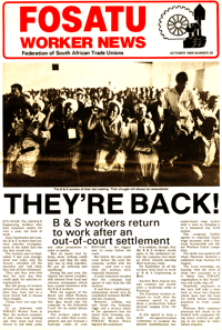 Fosatu Worker News Number 25 October 1983