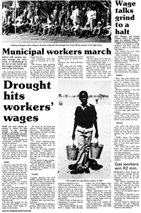 Municipal workers march