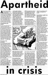 Apartheid in crisis