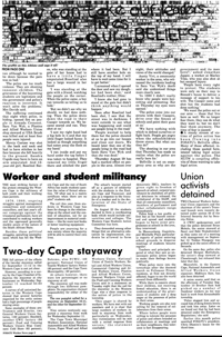 Union activists detained