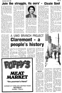 A UWO branch project: Claremont - a peoples 