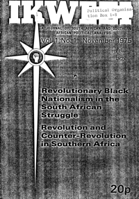 Ikwezi Volume 1 No 1 November 1975