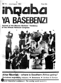 Inqaba ya basebenzi Number 14 June-August 1984