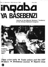 Inqaba ya basebenzi Number 12 November-February 1983-1984