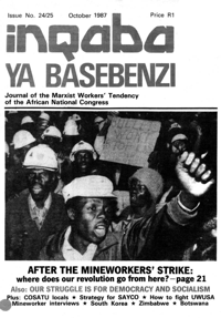 Inqaba ya basebenzi Number 24/25 October 1987