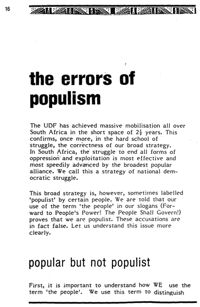 The errors of populism