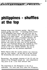 Philippines - shuffles at the top