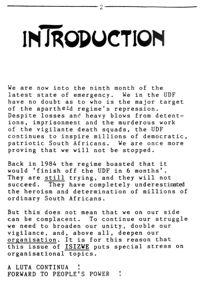 Introduction - Isizwe Volume 1 Number 4 March 1987