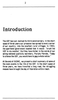 Introduction - Isizwe Volume 1 Number 3 November 1986