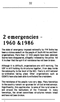 2 Emergencies 1960 and 1986