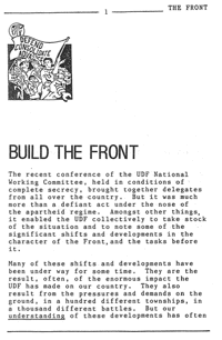 Build the front