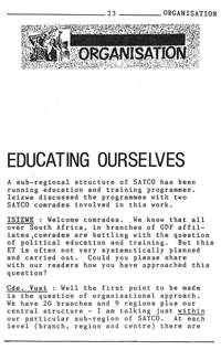 Educating ourselves