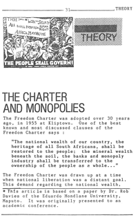 The Charter and monopolies