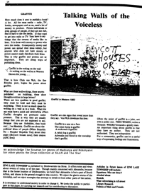 Talking walls of the voiceless