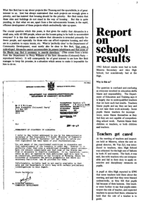 Report on school results