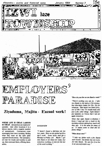 Izwi lase Township January 1984