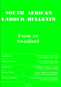 South African Labour Bulletin Volume 7 Number 6/7 April 1982