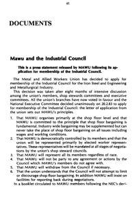Mawu and the industrial council