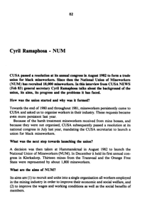 Cyril Ramaphosa - NUM
