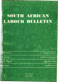 South African Labour Bulletin Volume 8 Number 5 April 1983