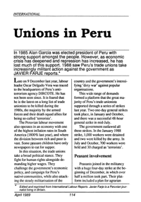 Unions in Peru