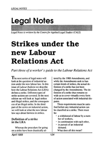 Strikes under the new Labour Relations Act