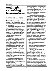 Anglo giant - crushing farmworkers