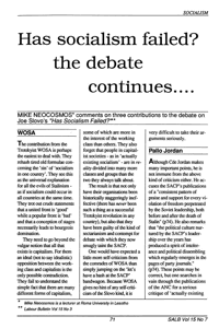 Has socialism failed? the debate continues...