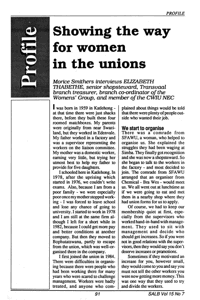 Showing the way for women in the unions