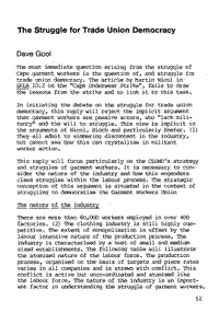 The struggle for trade union democracy