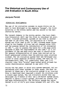 The historical and contemporary use of job evaluation in South Africa