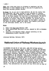 National Union of Railway Workers launch