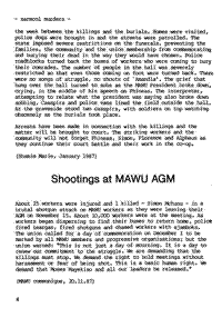 Shootings at MAWU AGM